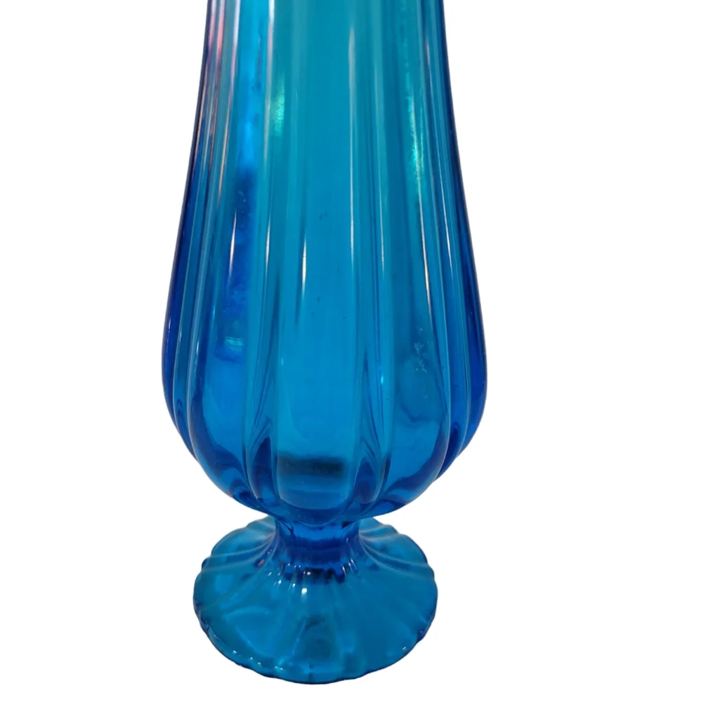 L.E. Smith blue glass